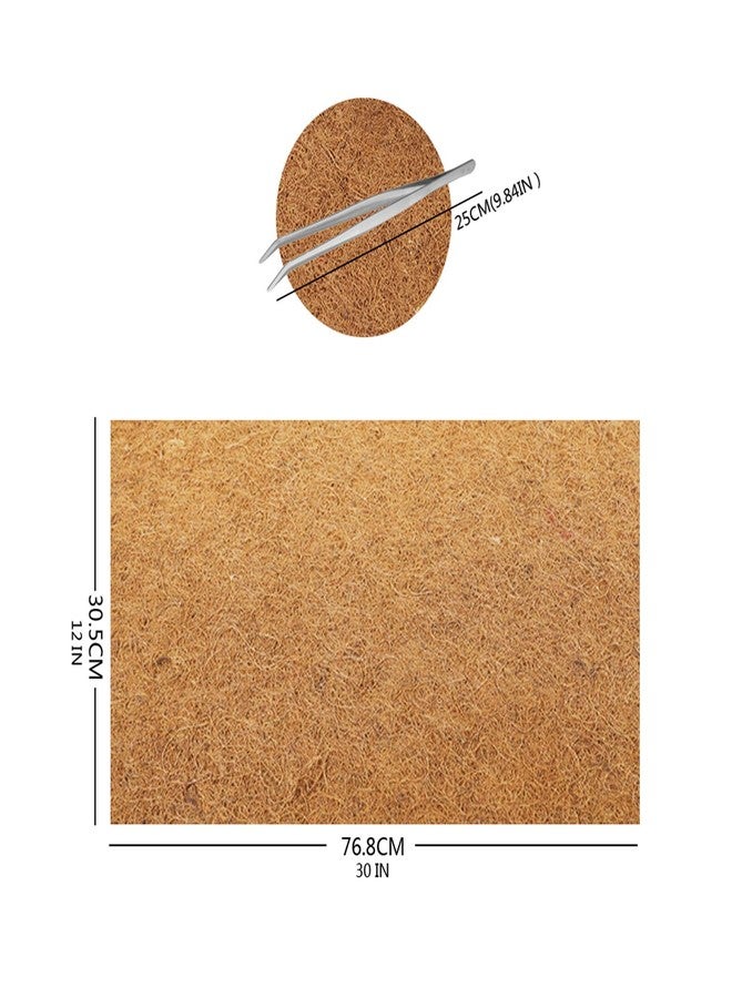 MCLANZOO Reptile Carpet Mat, Coconut Fiber Liner,Snake Bedding,Lizard Cage Mat/Substrate for Snakes, Chameleons, Geckos ands Kitchen Use (30"x12"（2pc）) - Image 2